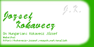 jozsef kokavecz business card